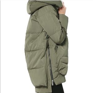 Like New Ci Sono Olive Puffer Jacket M